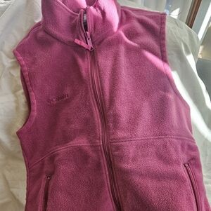 Columbia Pink Fleece Vest- EUC